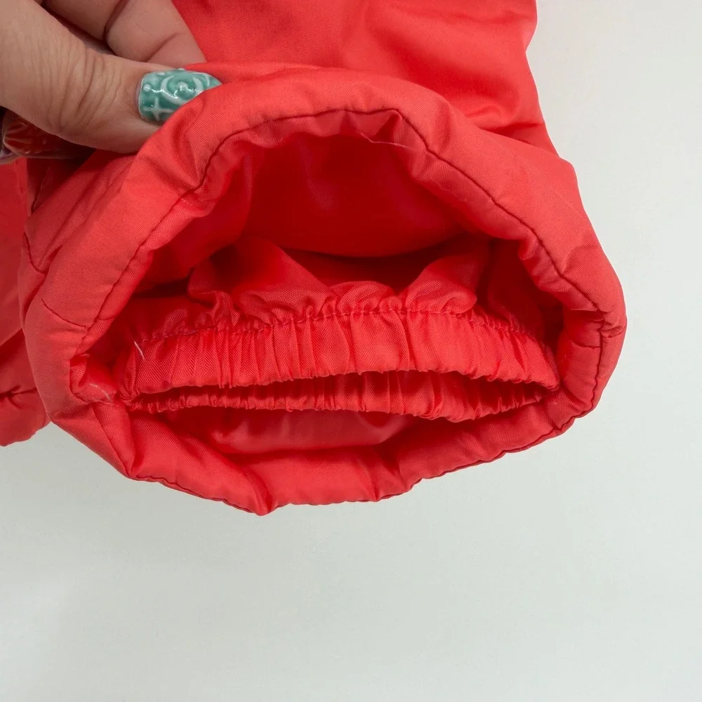 OshKosh Bgosh Girls Coral Pink Fleece Lined Insulated Snow Bibs 24M